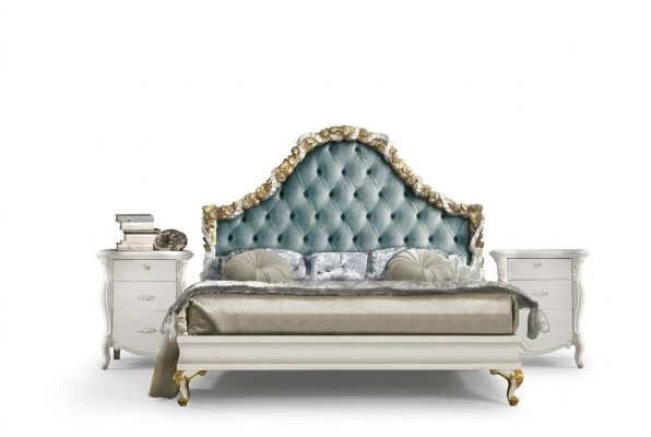 3 pezzi Set camera da letto Letto 2 comodini Console Hotel Letti Matrimoniali Imbottiti
