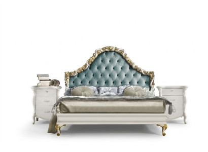 3 pezzi Set camera da letto Letto 2 comodini Console Hotel Letti Matrimoniali Imbottiti