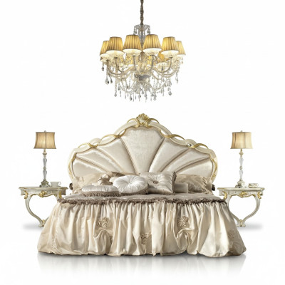 Set da letto 3 pezzi design con letto 2 comodini Classico lusso Mobili da letto
