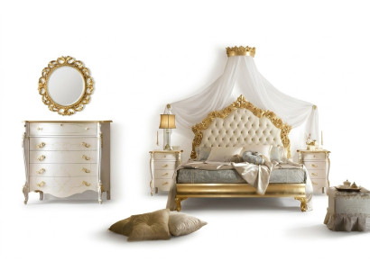 Letto imbottito design di lusso con letti matrimoniali da hotel camera da letto 180x200cm in legno massello.