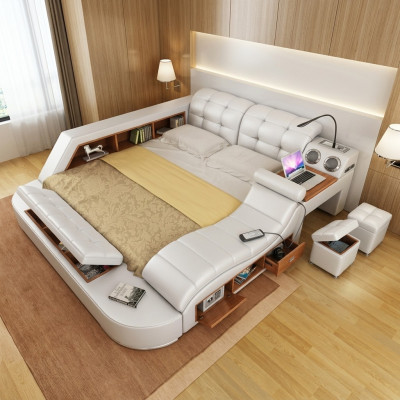 Letto Multifunzione - Cassaforte - Letto Riscaldante - USB - Doppio Hotel con Suono
