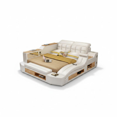 Funzione Letto Letto Matrimoniale Letto in Pelle Letti in Pelle Imbottito Camera da Letto Matrimoniale
