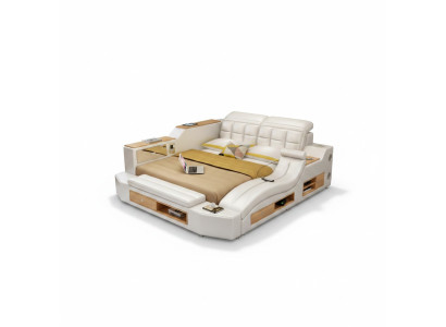 Funzione Letto Letto Matrimoniale Letto in Pelle Letti in Pelle Imbottito Camera da Letto Matrimoniale