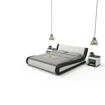 Letto Letto in pelle Letto imbottito Camera da letto matrimoniale moderna Letto matrimoniale Letti