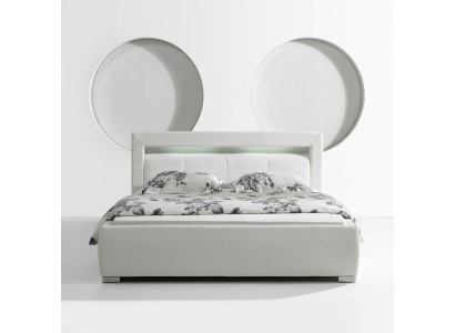 Letto in pelle design di lusso per hotel doppio matrimoniale camera da letto matrimoniale.