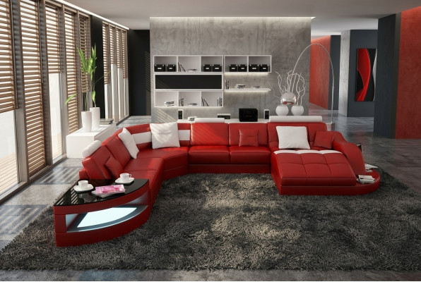 Divano angolare design set salotto angolare a forma di U divano angolare imbottito