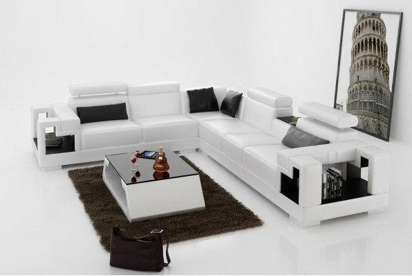 Divano design divano angolare in pelle tessuto set di divani imbottiti