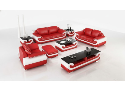 Relax set di divani 3+2+1 posti, design divani in pelle.