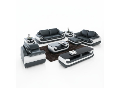 Set di divani 3+2+1 posti + pouf. Sofa set coperto divano letto.
