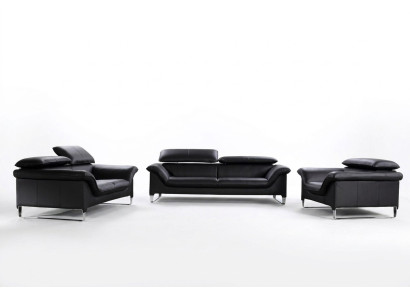 Divano in pelle Divano Composizione soggiorno 3+1+1 Posti Sedute Set Divano Design Moderno