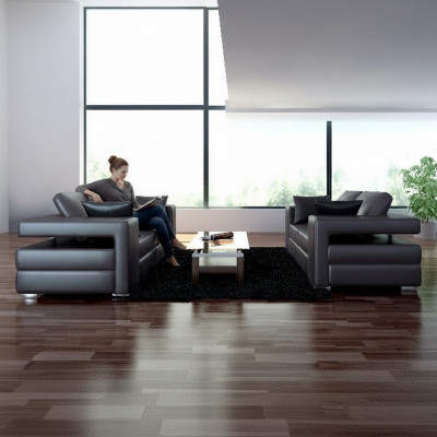 Divano moderno in pelle divano divano angolare 3+2+1 set di sedute design