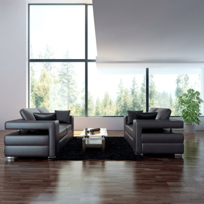 Divano moderno in pelle divano divano angolare 3+2+1 set di sedute design