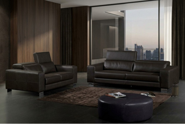 Set di divani 3+2+1 posti in pelle design divani imbottiti per il relax.