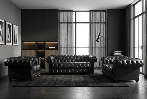 Chesterfield divano a due posti Design imbottito Sofà Nuovo