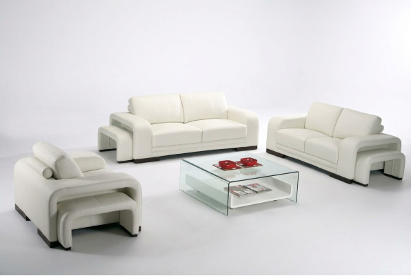 Tre divani a tre posti in pelle e tessuto da designer sofa couch.