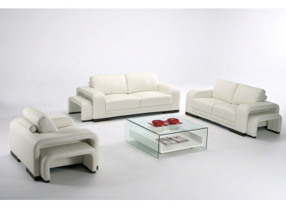 Tre divani a tre posti in pelle e tessuto da designer sofa couch.