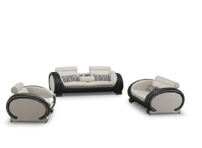 Set di divani 3+2+1 posti in pelle imbottita design per divani moderni