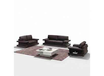 Divano in pelle salotto 3+2+1 set di divani design moderno.