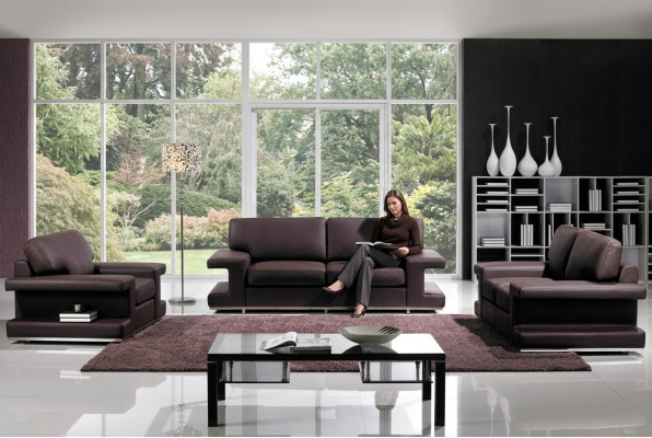 Divano 3 posti Divani imbottiti Design di lusso Divano in pelle Couches