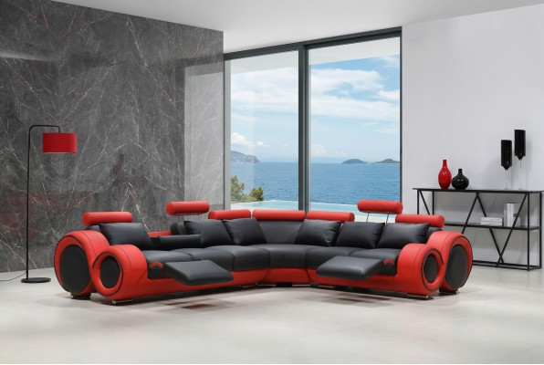 Divano di design Set di divani Paesaggio abitativo Divano Divano angolare in pelle Tessuto Imbottito