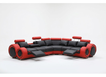 Divano di design Set di divani Paesaggio abitativo Divano Divano angolare in pelle Tessuto Imbottito