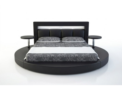 Letto rotondo Letti design rotondi in pelle Hotel matrimoniale Struttura di lusso per il sonno