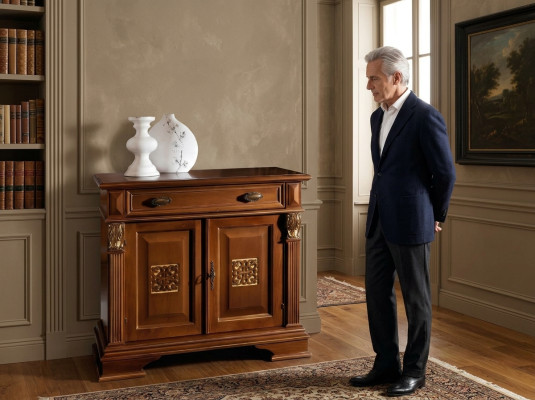 Mobile classico in legno da parete - credenza - buffet - vetrina - mobile di lusso