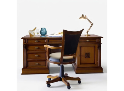 Set da ufficio di lusso di Washington in Italia Mobili d'epoca Barocchi Rococò in legno massello 3 pezzi.