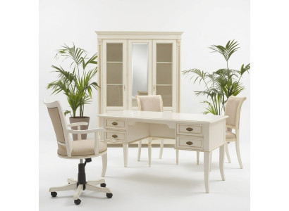 Ufficio scrivania + poltrona scrivania tavoli Tavolo Legno Sedia Set 2 pezzi Italia