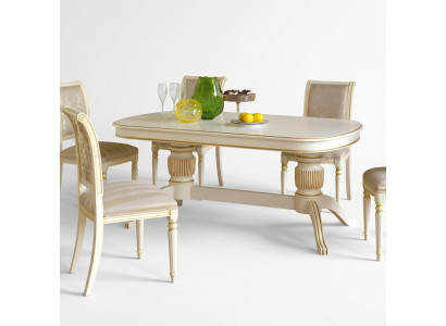 Barocco Rococò Stile Mobili Tavoli da pranzo Set di decorazioni per sala da pranzo Tavolo