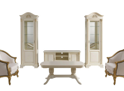 Mobile parete vetrina console parete armadio vetrine in vetro in legno massello soggiorno 3 pezzi
