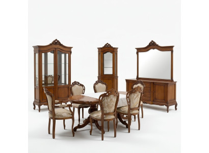 Mobili barocchi italiani per sala da pranzo 11 pezzi Set tavolo sedie cassettiera legno massiccio