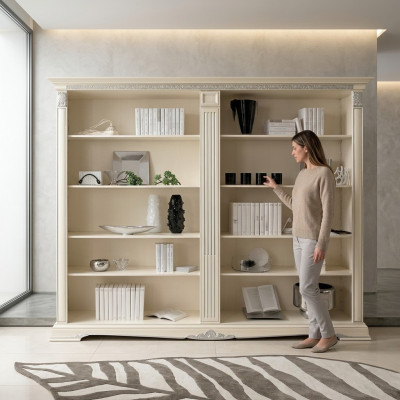 Ufficio Libreria Armadio per documenti Mobili di lusso Stile Antico Armadio Barocco in legno massello