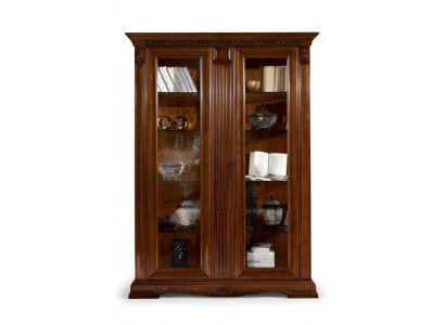 Vetrina classica Armadio Vetrina Vetrinetta Vetrina in vetro Barocco Rococò Legno massiccio