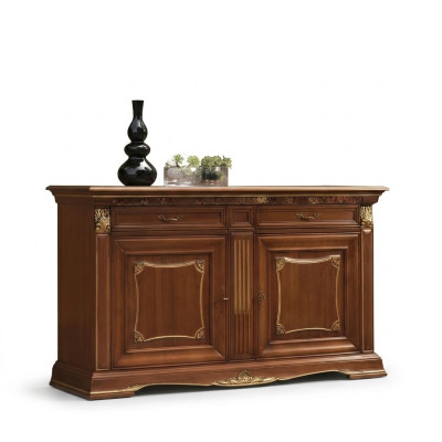 Comò credenza soggiorno barocco design xxl nuova in massello di legno.