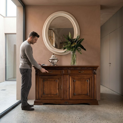 Credenza Buffet XXL Stile Barocco Rococò Decorazione Consolle