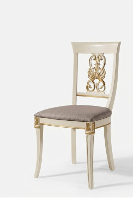 Lusso design sedia imbottita sedie seduta schienale legno massello sala da pranzo barocco