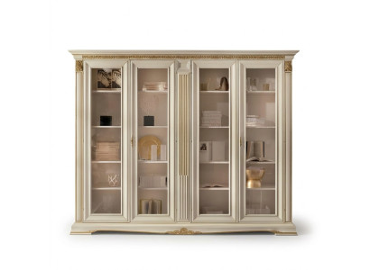Vetrina Armadio Vetrine Soggiorno Vetrine Mobili Design Barocco Rococò Legno Massello