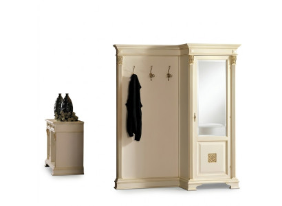 Set di armadi con specchio, mensola, attaccapanni, armadio, appendiabiti.