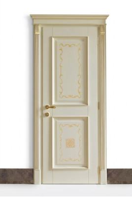 Porte interne Barocco Rococò su misura con telaio, porte in legno massiccio classico italiano