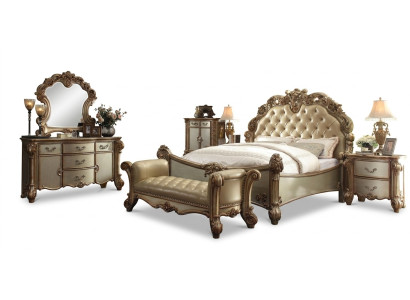 Camera da letto completa Set di mobili comodini comò Letto 7 pezzi Legno
