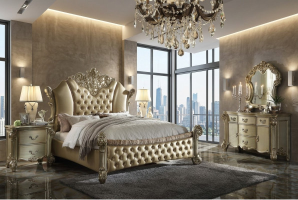 Decorazione Letto Imbottitura Design Lusso Hotel Letti Matrimoniali Camera da Letto in Pelle