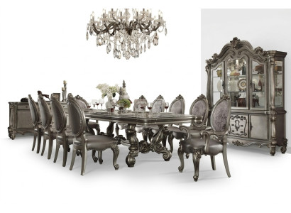 Tavolo da pranzo 10 x Sedie Set da pranzo Gruppo da pranzo in legno Tavolo 11 pezzi Barocco