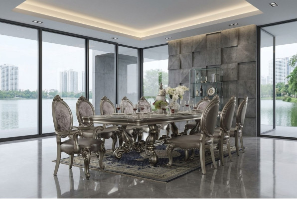 Tavolo da pranzo Tavoli Tavoli Tavolo Ufficio Design Classico Decorazione Legno Barocco
