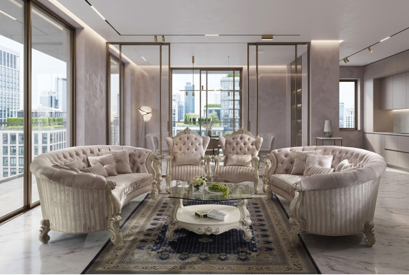 Divano imbottito classico per divano set 4+4 posti Chesterfield divani imbottiti