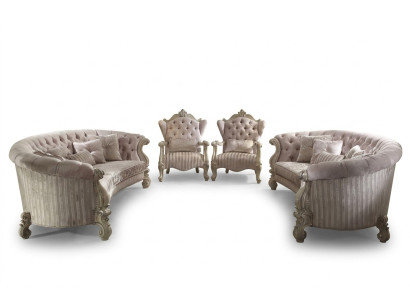 Divano imbottito classico per divano set 4+4 posti Chesterfield divani imbottiti