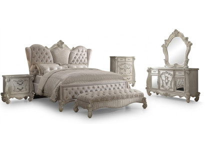 Tavolo trucco Specchio Sgabello Credenza Camera da letto Cassettiera 3 pezzi nuovo Barocco Rococò