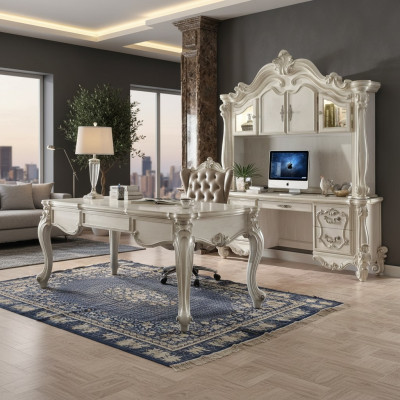 Ufficio Scrivania + Sedia Tavolo Tavolo in legno Sedia Set da 3 pezzi Scrivania per computer