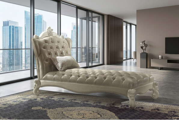 Chesterfield Chaiselongue Divano Lis Chaise Club Relax Letto Pelle Tessuto nuovo