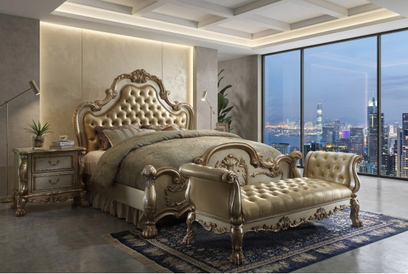 Chaise longue divano di lusso sdraio divano sdraio in pelle barocco rococò